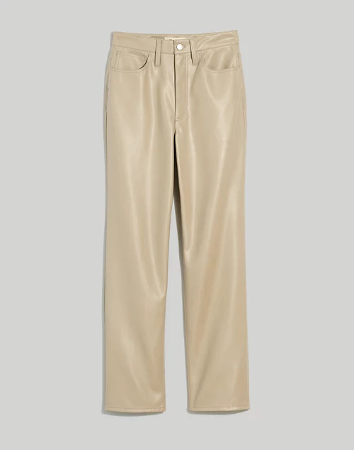 The Petite Perfect Vintage Straight Jean: Faux Leather Edition | Madewell