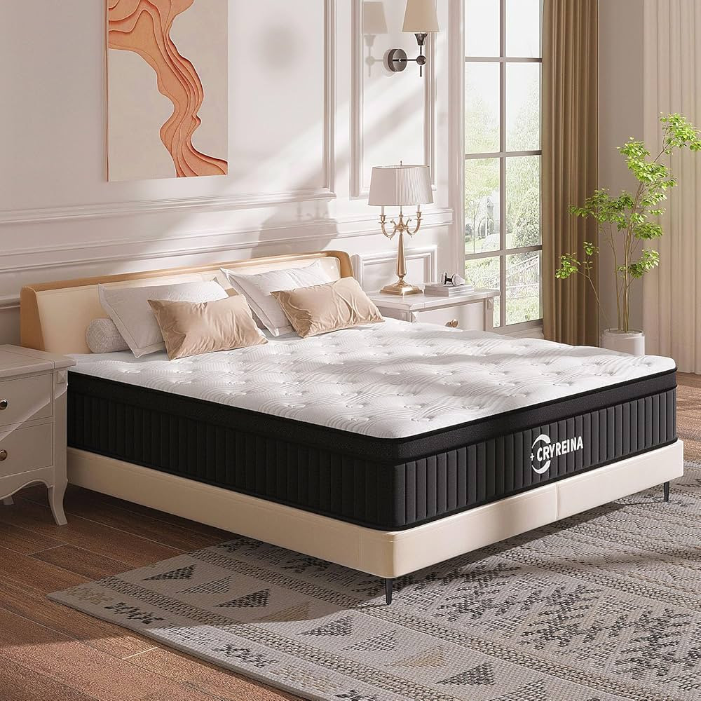 Queen Mattress 12 inch, Hybrid Mattress in a Box, Individually Pocket Springs, Medium Firm Feel f... | Amazon (US)