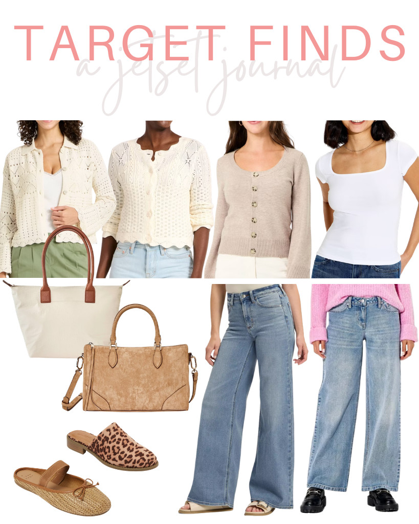 I’m a big fan of this week’s Target Finds!

There are a couple of button-down cardigans, such as A New Day’s collared crochet cardigan, that are perfect for styling. I’m also obsessed with this satchel crossbody bag and a foundational tote bag that can hold a lot of essentials. 

 #LTKSeasonal #LTKSaleAlert #LTKTravel
