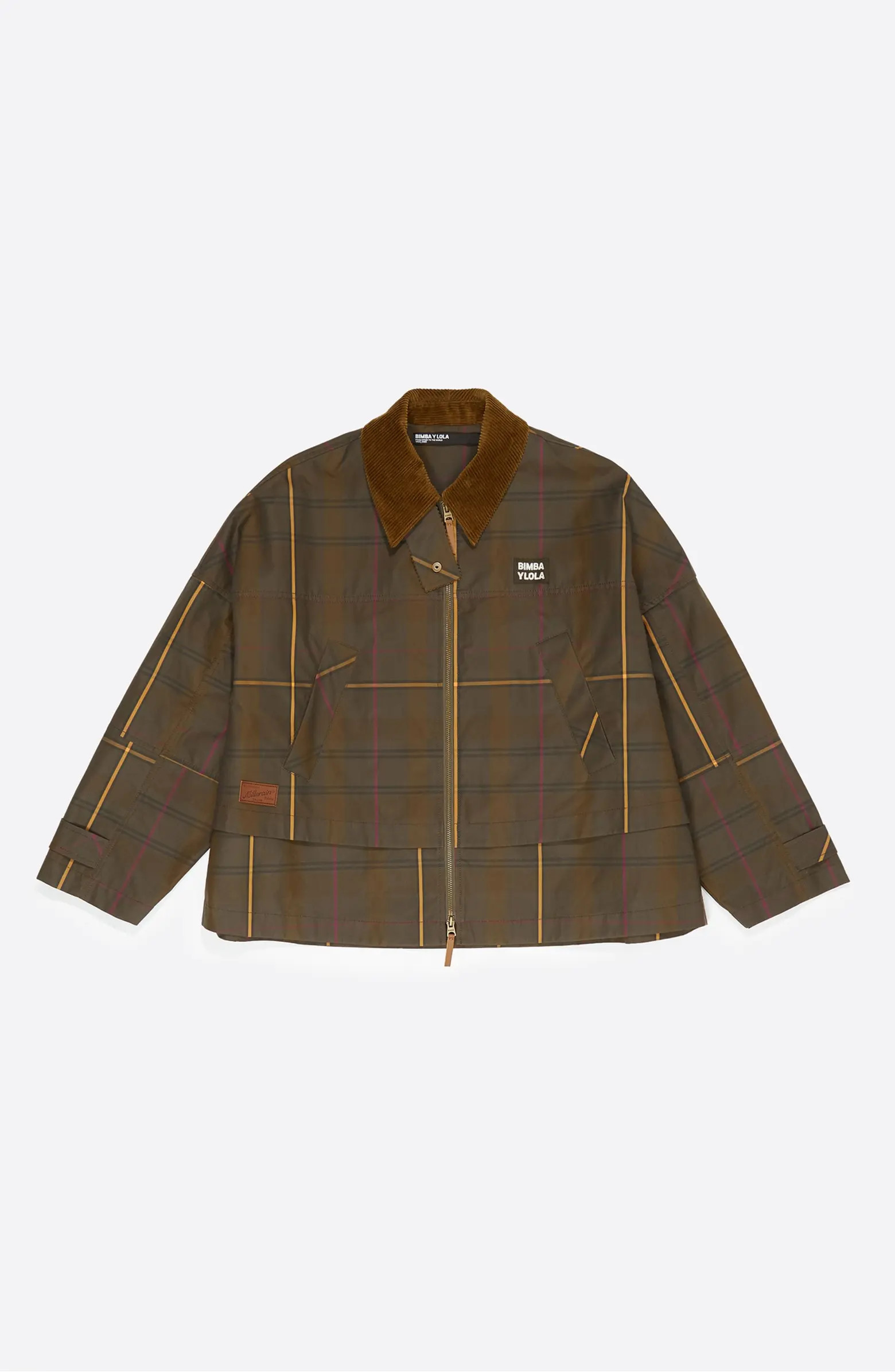 Bimba y Lola Short Checked A-Line Trench | Nordstrom | Nordstrom