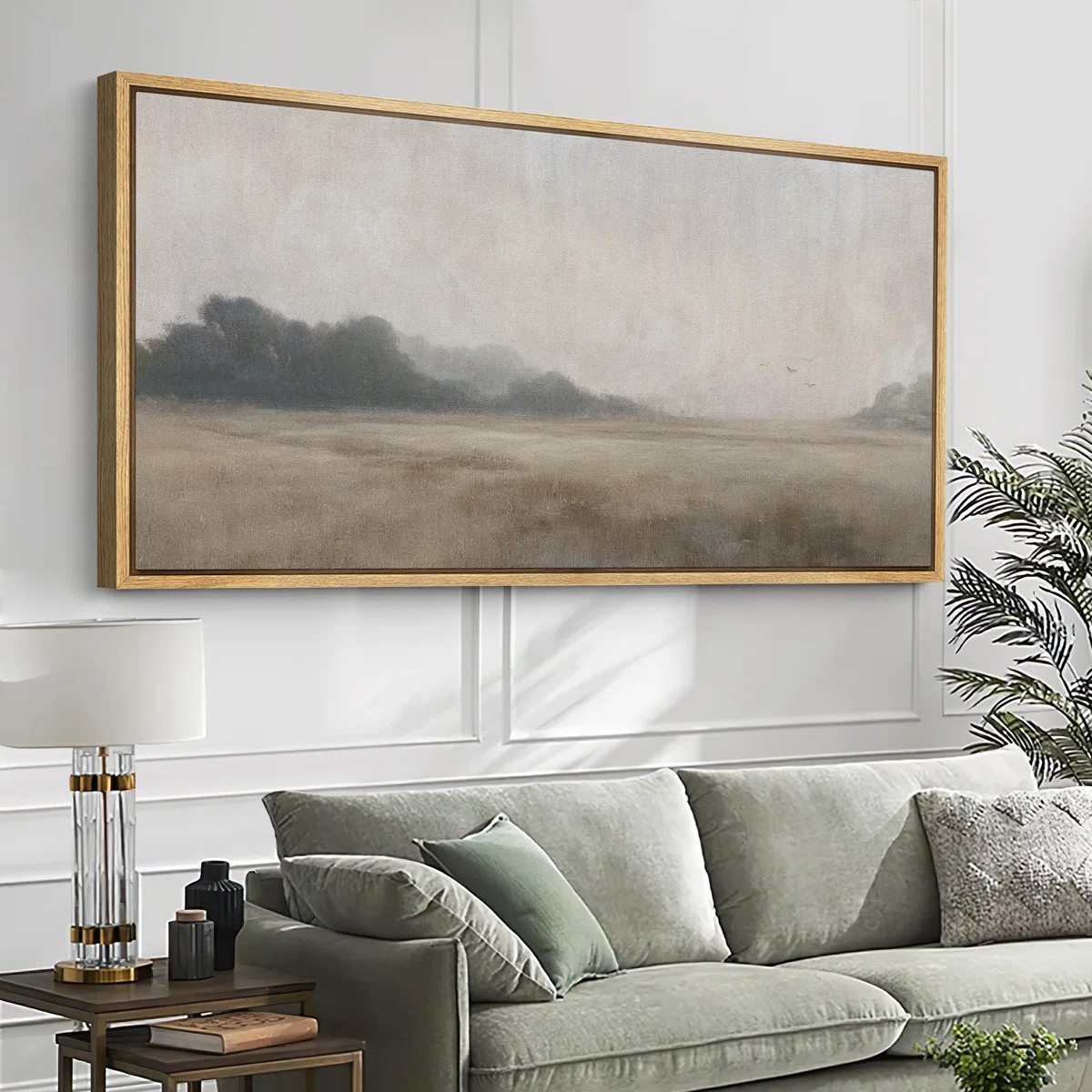 Abstract Neutral Artwork, Rustic Countryside Wall Pictures, Giclee Canvas Digital Print Extra Lar... | Wayfair North America