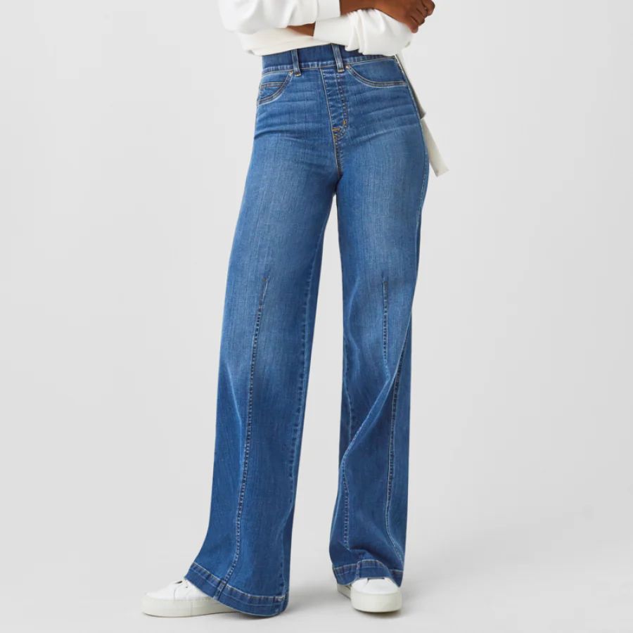 Seamed Front Wide Leg Jeans, Vintage Indigo | Spanx