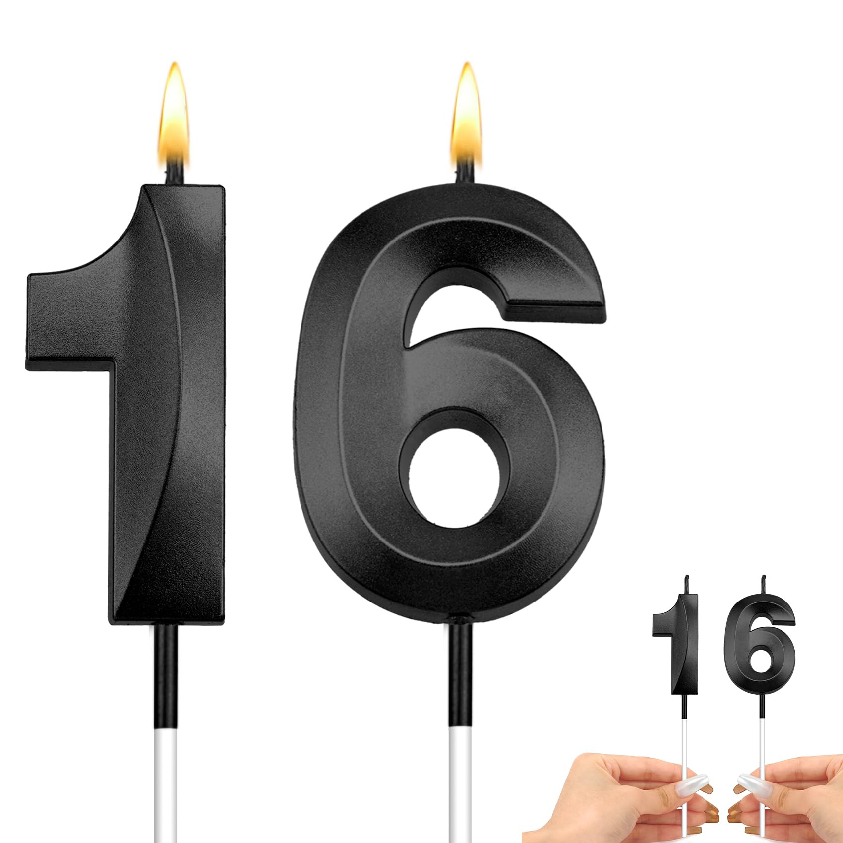 16 Candles for Cake 16 Birthday Candles 16th Birthday Decorations for Boys 16th Birthday Decorati... | Amazon (US)