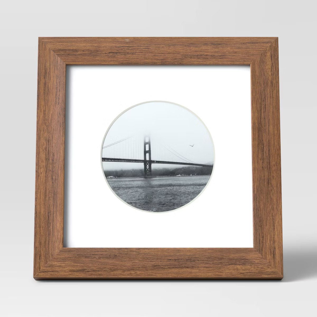 6" x 6" Matted to 4" x 4" Single Image Table Frame with Circle Brown - Threshold™: Polystyrene ... | Target