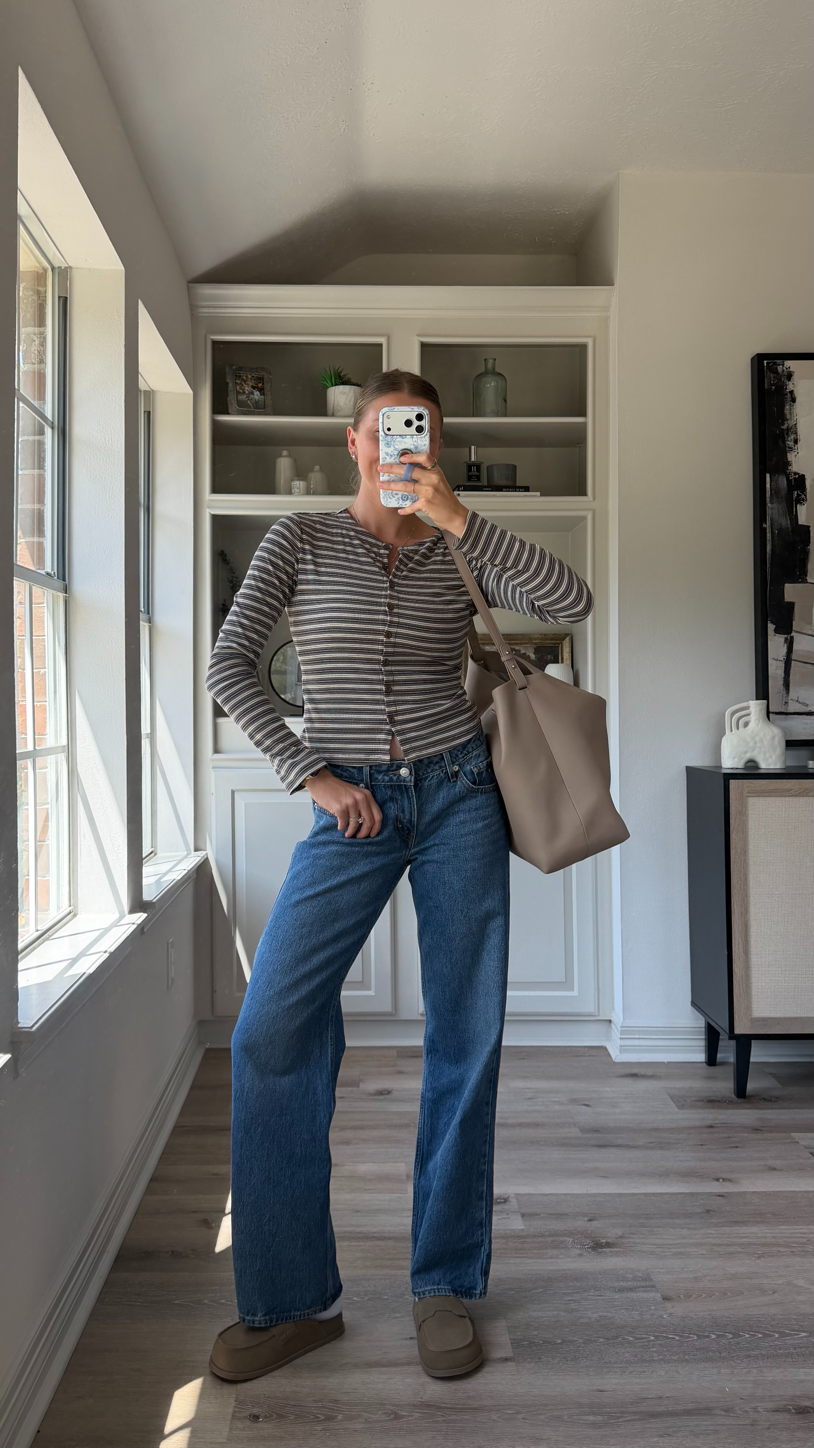 Styling an amazon loung set multiple ways! Wearing S in top (part of set) + 26 in jeans  

 #LTKootd