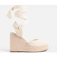 Stradivarius Textured jute wedges WHITE 8 | Stradivarius (UK)
