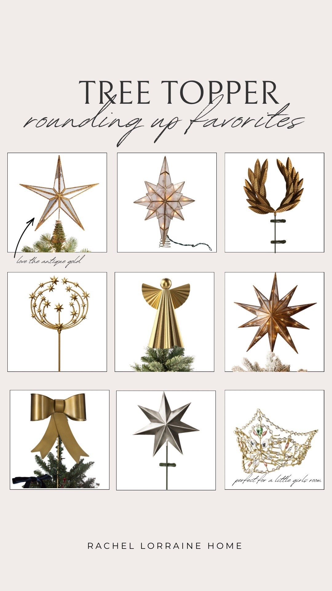 Looking for the perfect Christmas tree topper? I put together a curated list with star toppers, angel toppers, bow toppers, and a few non-traditional designs at all price points to help complete your holiday tree. ✨

#LTKHoliday #LTKFindsUnder50 #LTKFindsUnder100
