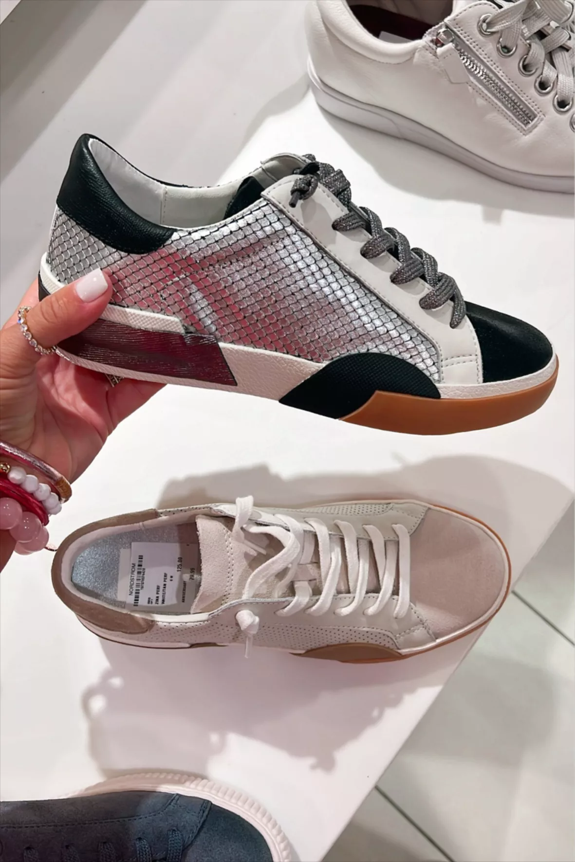 ZINA SNEAKERS WHITE GOLD LEATHER