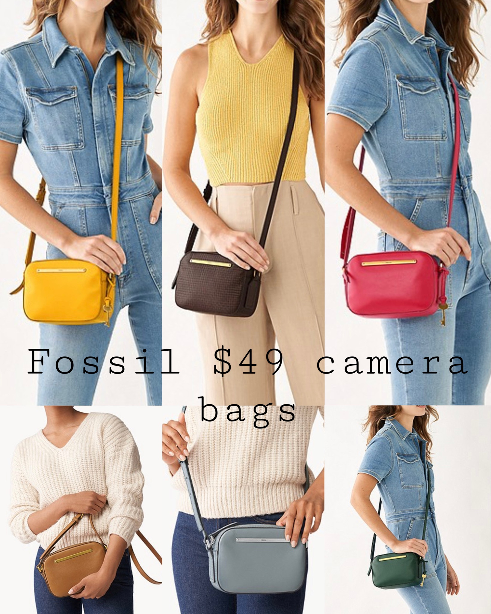 Fossil Women's Liza Leather Camera Bag
