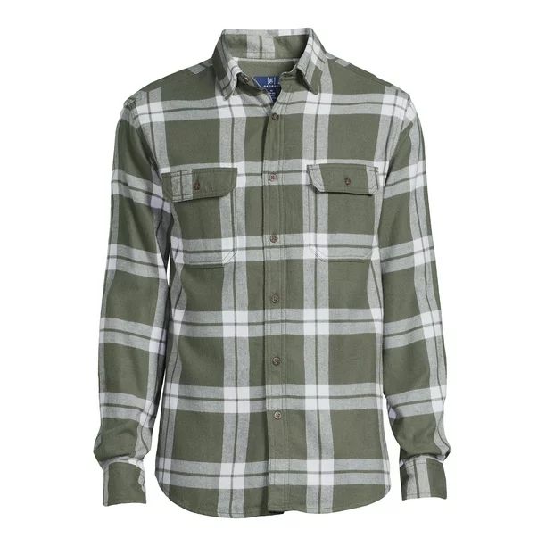 George Men's Long Sleeve Flannel Shirt - Walmart.com | Walmart (US)