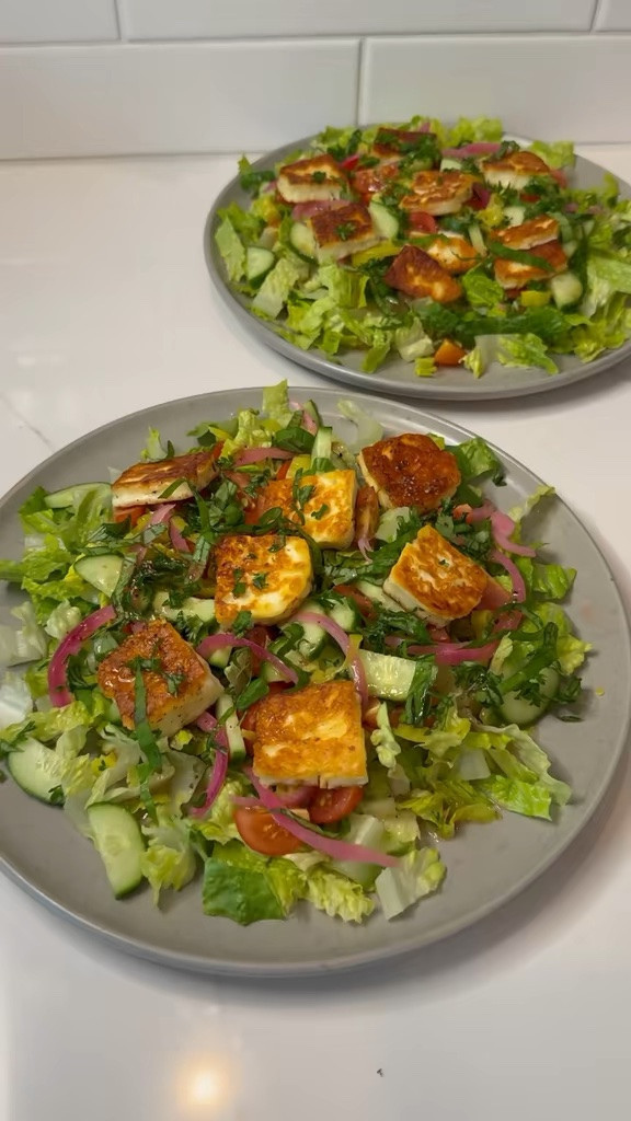 Let’s make a Halloumi Greek Salad!
Here’s the recipe ❤️
https://wolfcaster.kitchen/recipes/f/halloumi-greek-salad

#LTKdayinmylife #LTKfoodie #LTKHome