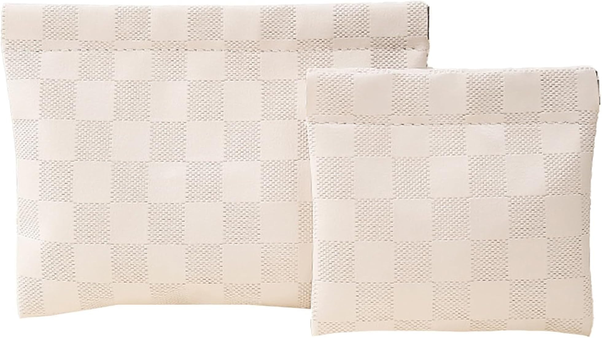 LYDZTION 2 Pieces Checkered Makeup Bag Set for Women, Portable Cosmetic Bag Travel Toiletry Bag O... | Amazon (US)