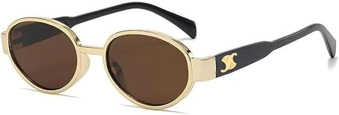 Y2K Retro Designer Oval UV Protection Sunglasses for Women Trendy Style | Amazon (US)