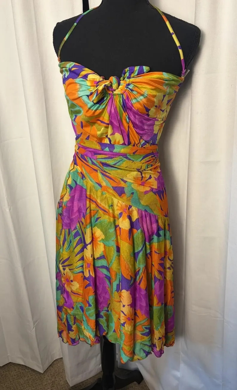 Vintage 80\u2019s Oscar de la Renta Floral Tropical One Piece Swim Set Size M | Etsy (Global)