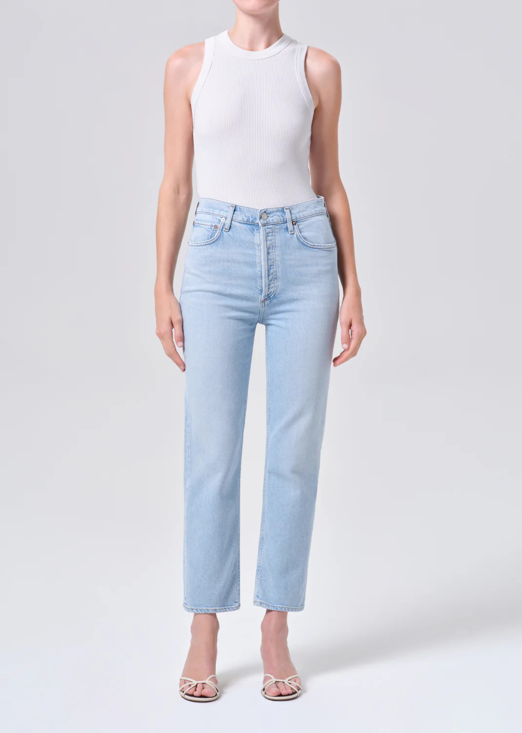 90S Pinch Waist Crop in Flaunt | AGOLDE