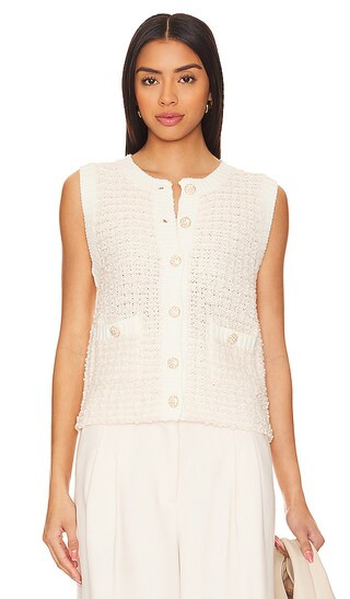 Lisse Vest in Ivory | Revolve Clothing (Global)
