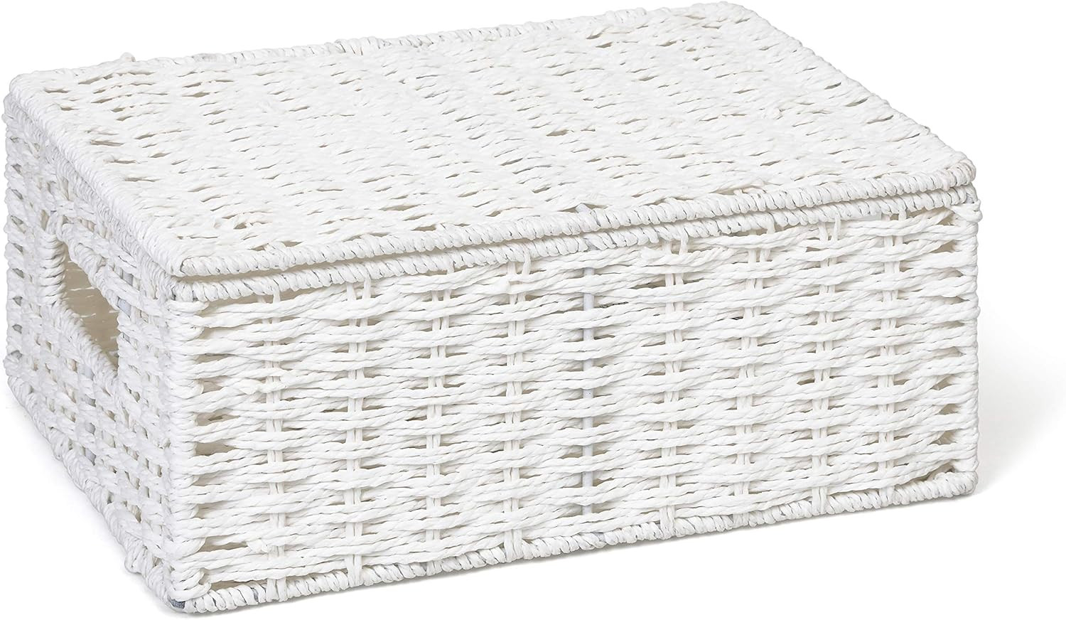ARPAN Paper Rope Storage Basket Box With Lid - White (Medium) | Amazon (UK)