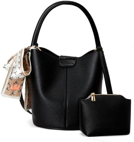 Mini Bucket Bags for Women, Vegan Leather Small Crossbody Purse with Removable Straps Trendy Top ... | Amazon (US)