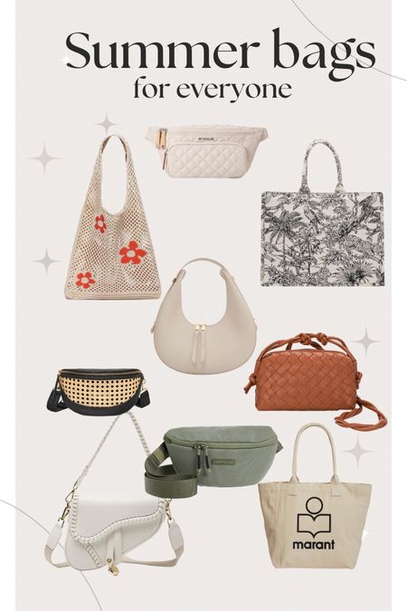 Summer bags for everyone
All different price ranges 

#LTKitbag #LTKSeasonal #LTKstyletip