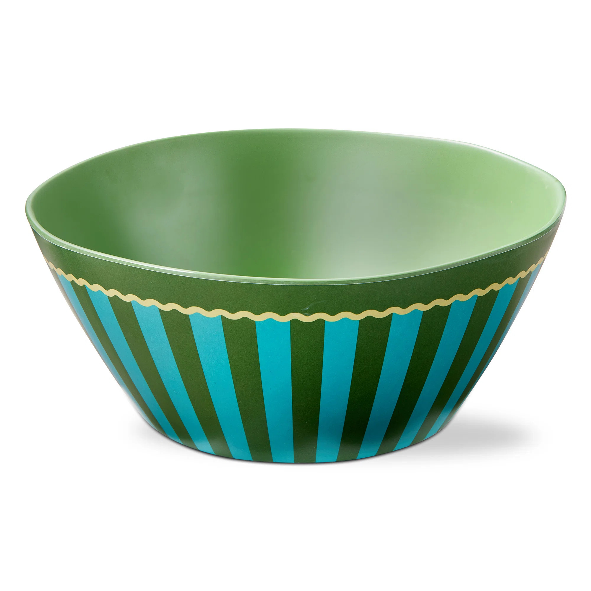 Cabana Stripe Melamine Serving Bowl Green Everyday 192 Oz | Wayfair North America
