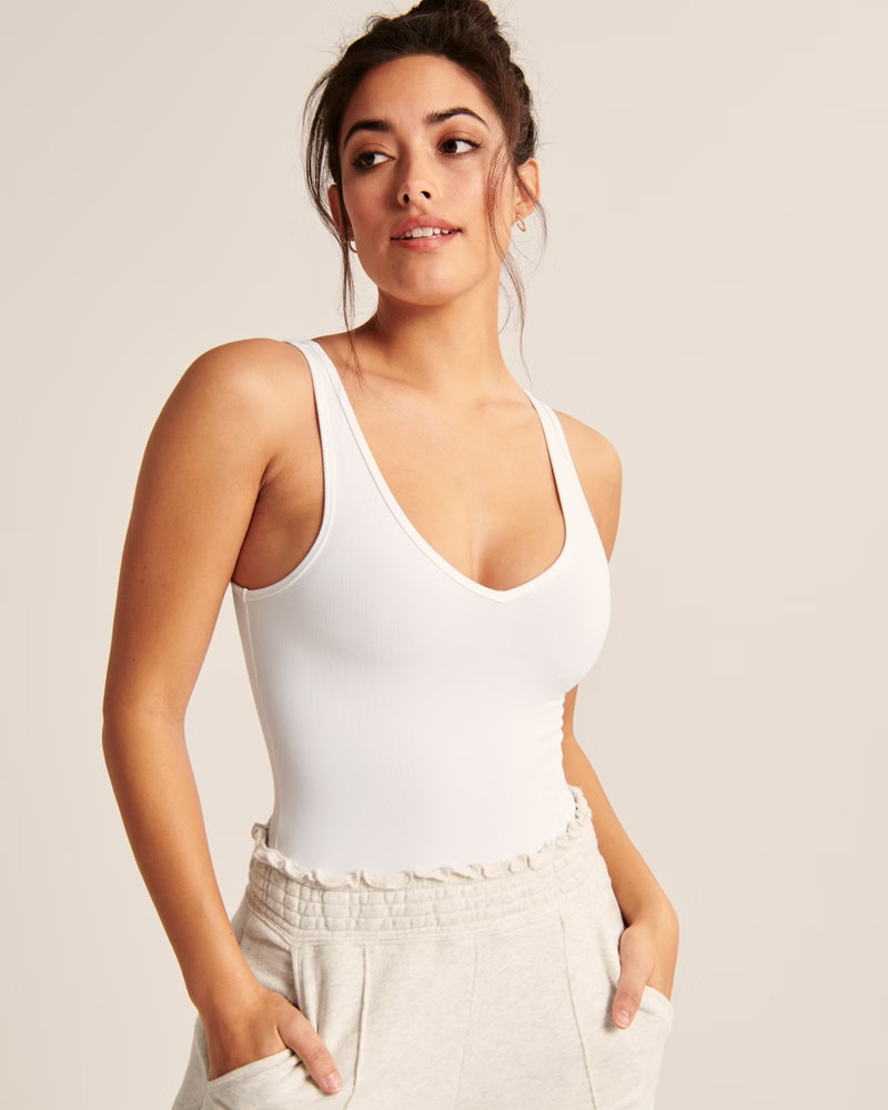 Seamless V-Neck Bodysuit | Abercrombie & Fitch (US)