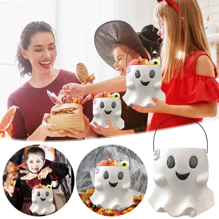 CASAFUN Halloween Trick or Treat Cute Spook Ghost Bucket,Candy Basket and Buckets for Trick or Tr... | Walmart (US)
