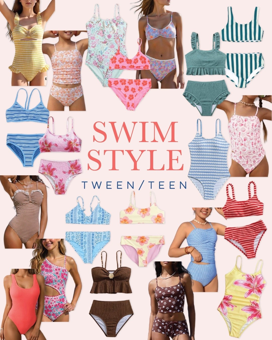 All the swim styles teens + tweens are loving right now. Perfect for pool hangs, beach days, and everything in between.

#TeenSwimwear #TweenSwimwear #SummerStyle

#LTKSwim #LTKSeasonal #LTKKids