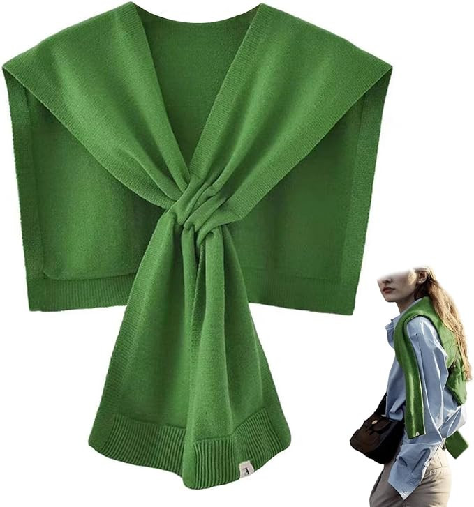 huablo Women's Fashion Knitted Shawl - Khaki Sweater Shawl for Air-Conditioned Rooms | Amazon (US)