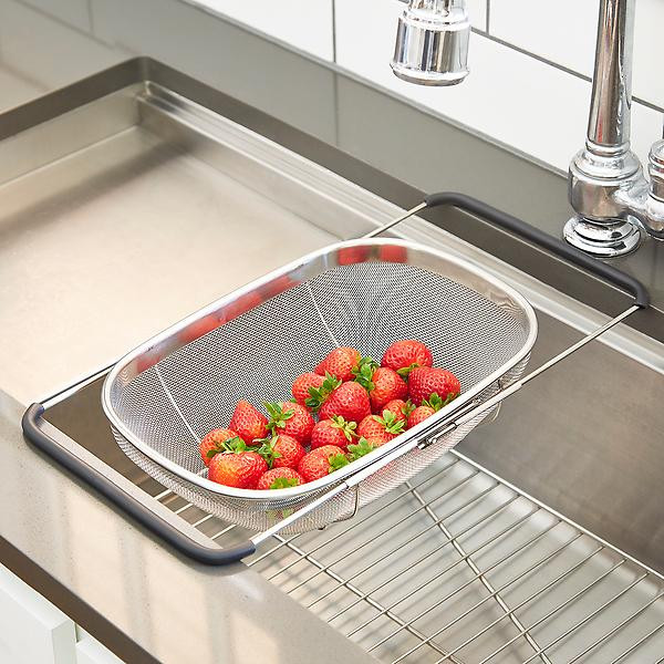 Polder Stainless Steel Mesh Sink Basket | The Container Store