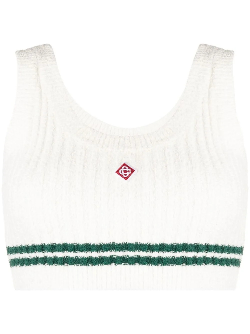 Casablanca Knitted Crop Top - Farfetch | Farfetch Global