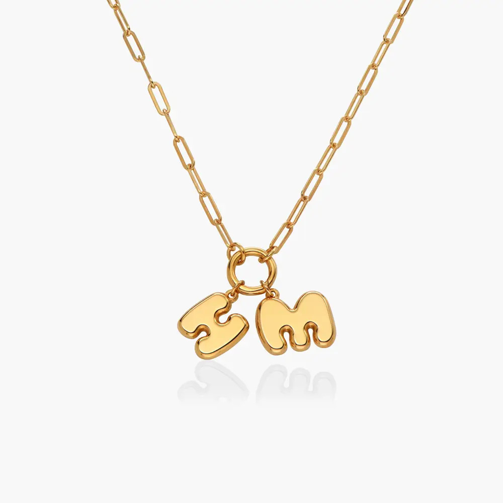 Bubble Up Initial Necklace - Gold Vermeil | Oak & Luna (US)