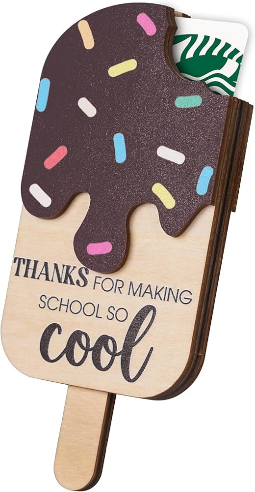Ice Cream Teacher Appreciation Gift Card Holder, Teacher Appreciation Gifts for Women, 5-Layered ... | Amazon (US)