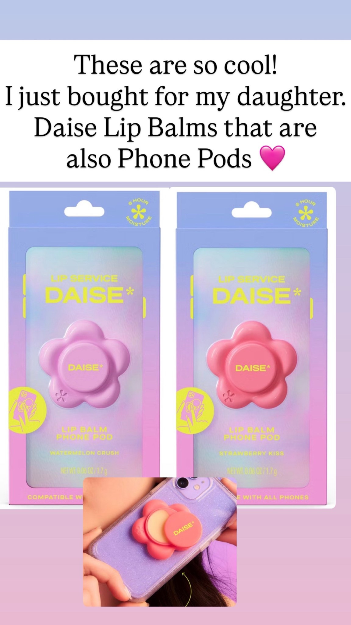 Daise lip balm phone pods. The coolest phone accessory! 

#LTKBeauty
