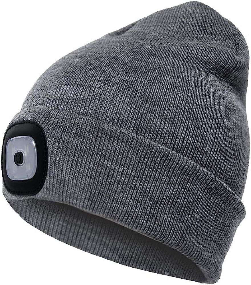 Unisex LED Beanie Hat with Light Gifts for Men Dad Father USB Rechargeable Caps | Amazon (US)