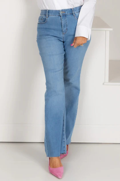 Tribal Audrey Coastal Blue Hugging Flare Jean | The Willow Tree