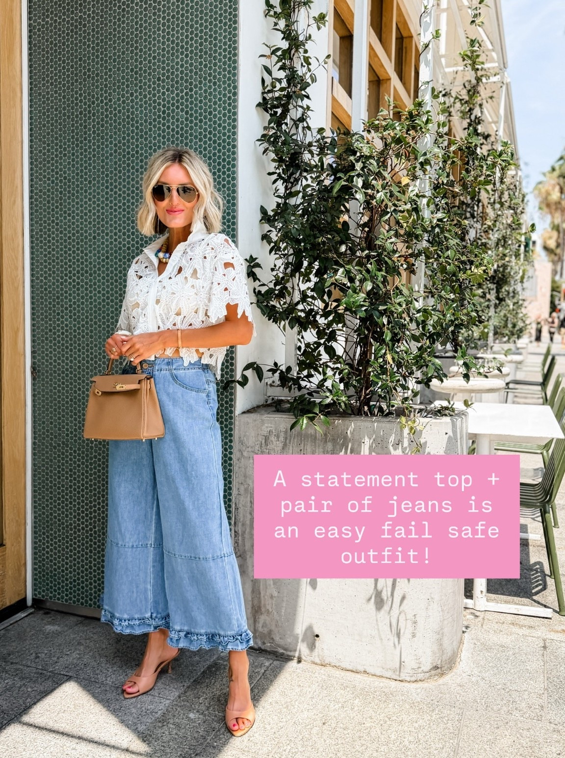 These wide leg jeans & this necklace are on sale for prime day! So cute & both affordable finds from Amazon! Wearing S/4! Loverly Grey, wide leg jeans, summer outfit, Amazon, statement necklace

#LTKootd #LTKSeasonal #LTKSaleAlert