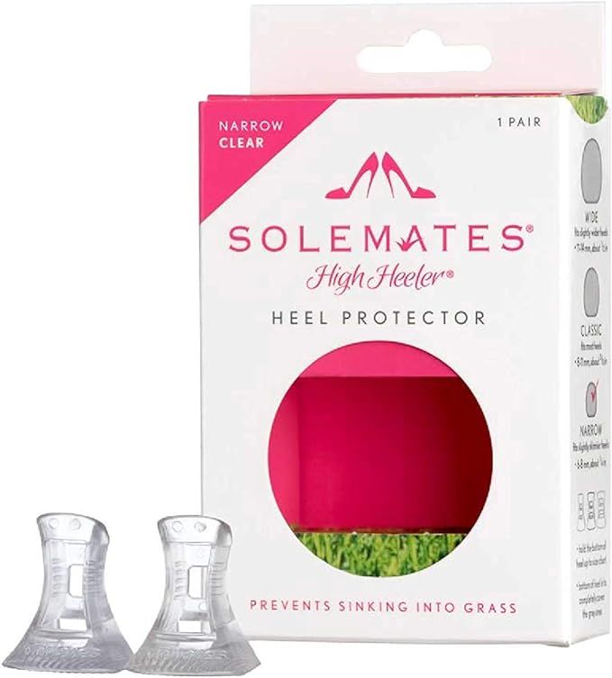 Solemates High Heel Protectors (Clear, Narrow) Stoppers - Stops Sinking into Grass Protector for ... | Amazon (US)