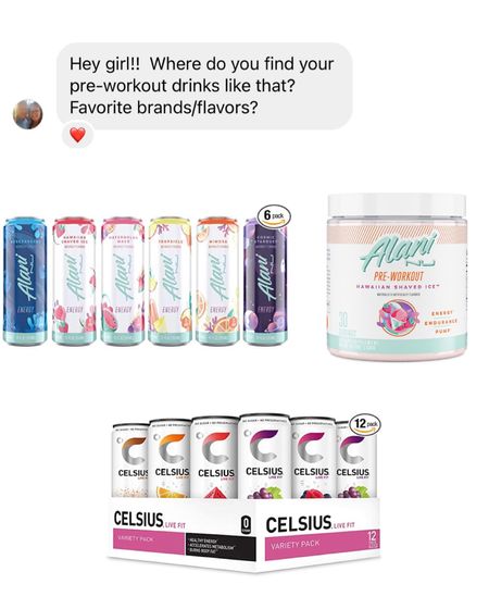 Amazon fitness fave 🤩 Preworkout drinks // Alani Nu energy drink and preworkout // Celsius fitness drink

#LTKfit #LTKunder50