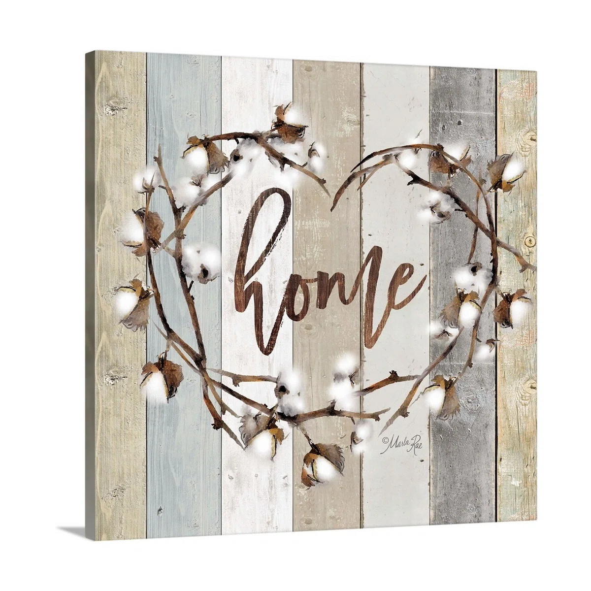 " Home Cotton Wreath " by Marla Rae | Wayfair North America