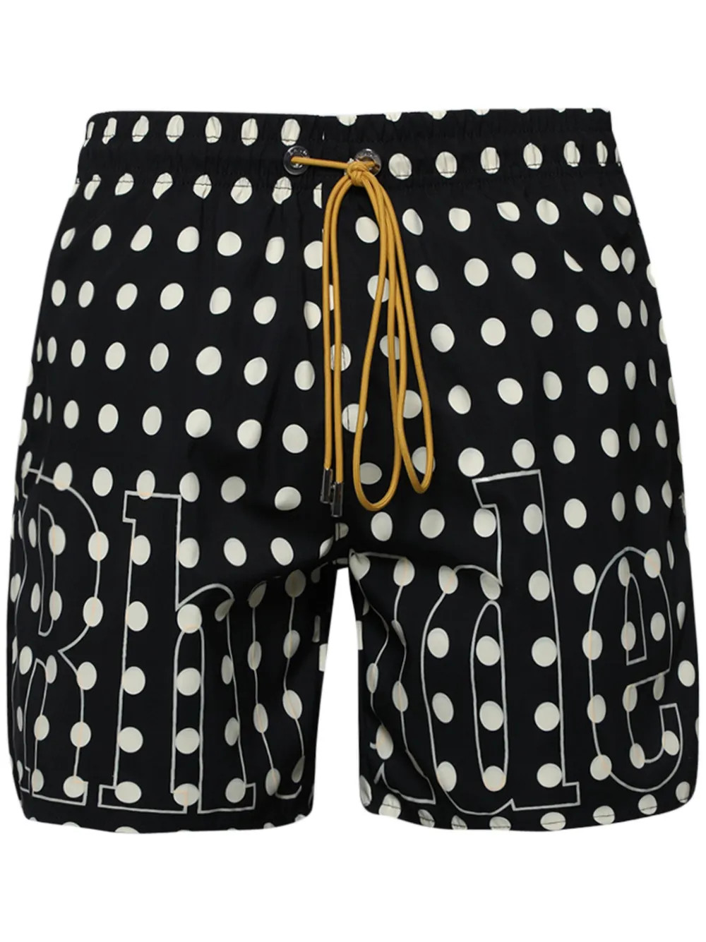 RHUDEpolka-dot logo-print swim shorts | Farfetch Global