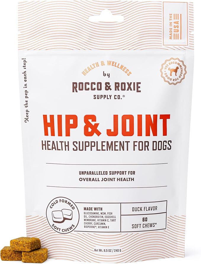 Rocco & Roxie Joint Supplement for Dogs, Glucosamine Hip and Joint Chews, Dog Joint Supplement La... | Amazon (US)