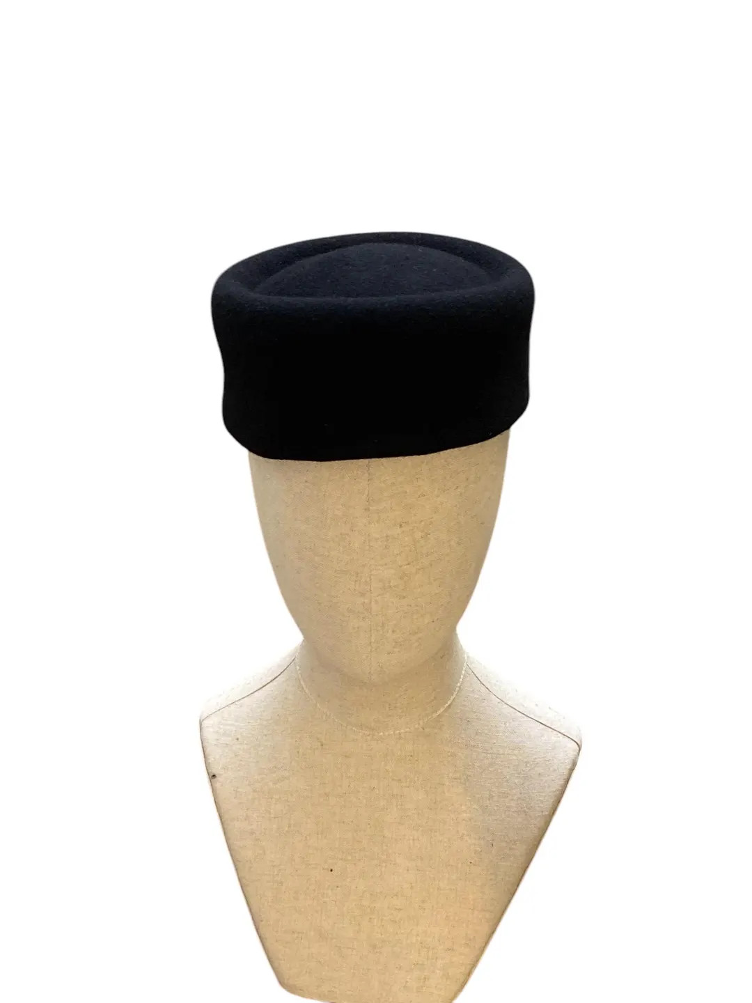 black pillbox hat/  formal black hat /  funeral hat/ winter dress hat/ ladies felt 50s hat/ occas... | Etsy (US)