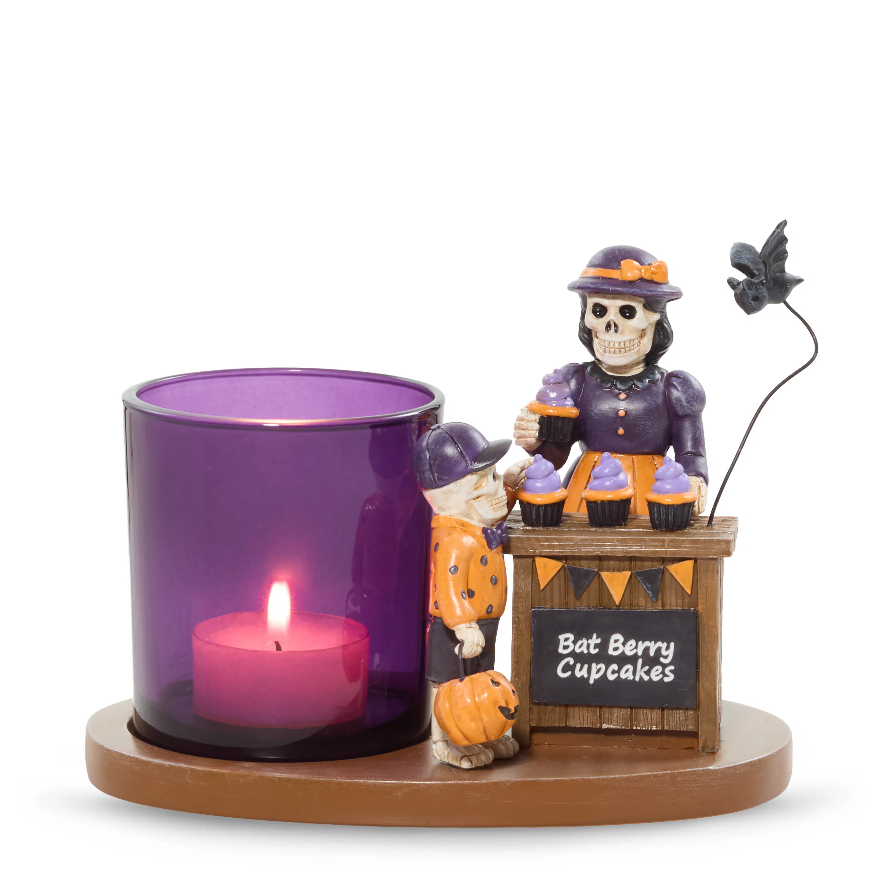 Bonebury Lane Bat Berry Cake Tea Light Candle Holder | Yankee Candle