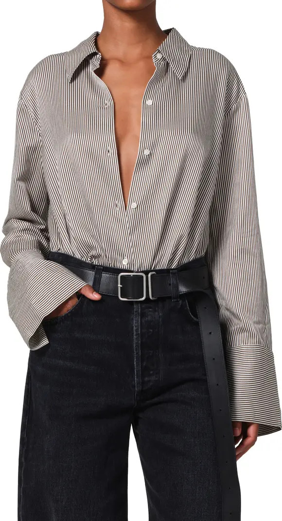 Camila Stripe Cotton & Silk Shirt | Nordstrom