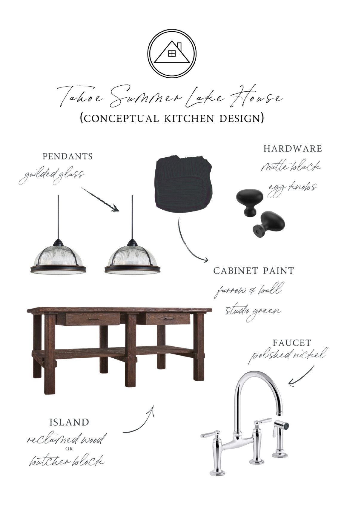 A refined traditional kitchen design with fresh and organic materials, perfect for a home in North Lake Tahoe. Shop the rest of our conceptual moodboards for this style of home on our profile! 

#LTKStyleTip #LTKSeasonal #LTKHome