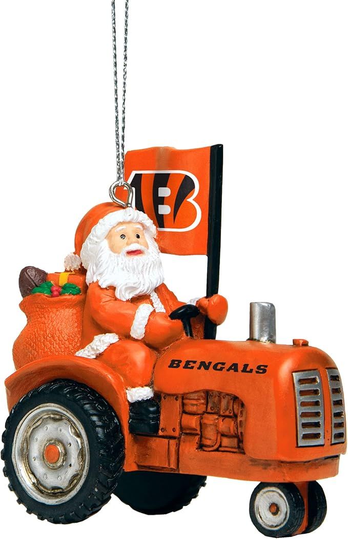 foco NFL Team Logo Santa Rifing Tractor Holiday Christmas Tree Hanging Ornament | Amazon (US)