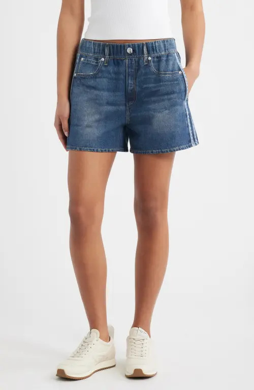 rag & bone Miramar Terry Track Shorts Rb Miramar Cotton Terry Track Shorts in Blue at Nordstrom, Size Large | Nordstrom