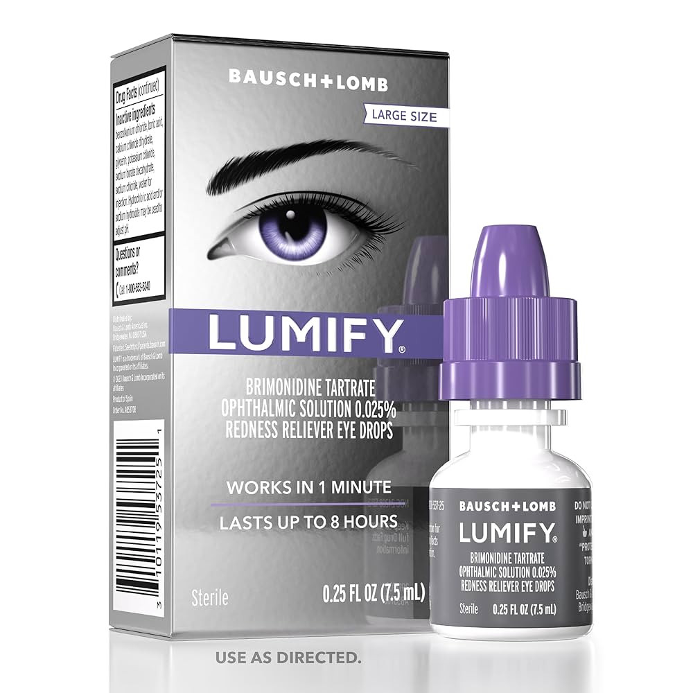 LUMIFY Eye Drops for Red Eyes, Redness Reliever for Brighter Looking Eyes, Works in 1 Minute & La... | Amazon (US)