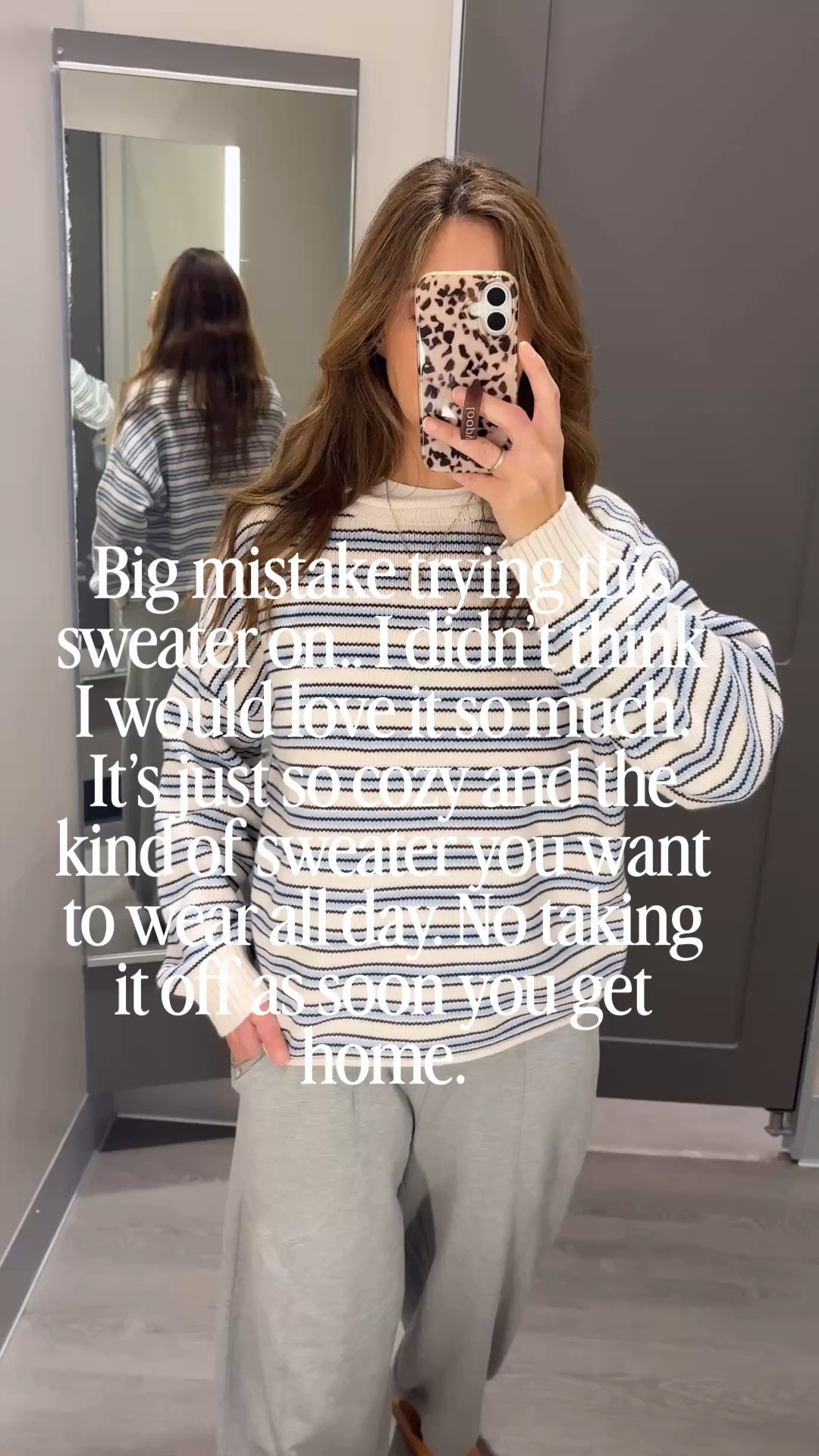 Love a good cozy sweater that you want to stay in all day. It’s the only kind to get imo

Wearing a medium for an oversized fit

This comes in solid colors too. Love the roll hem.