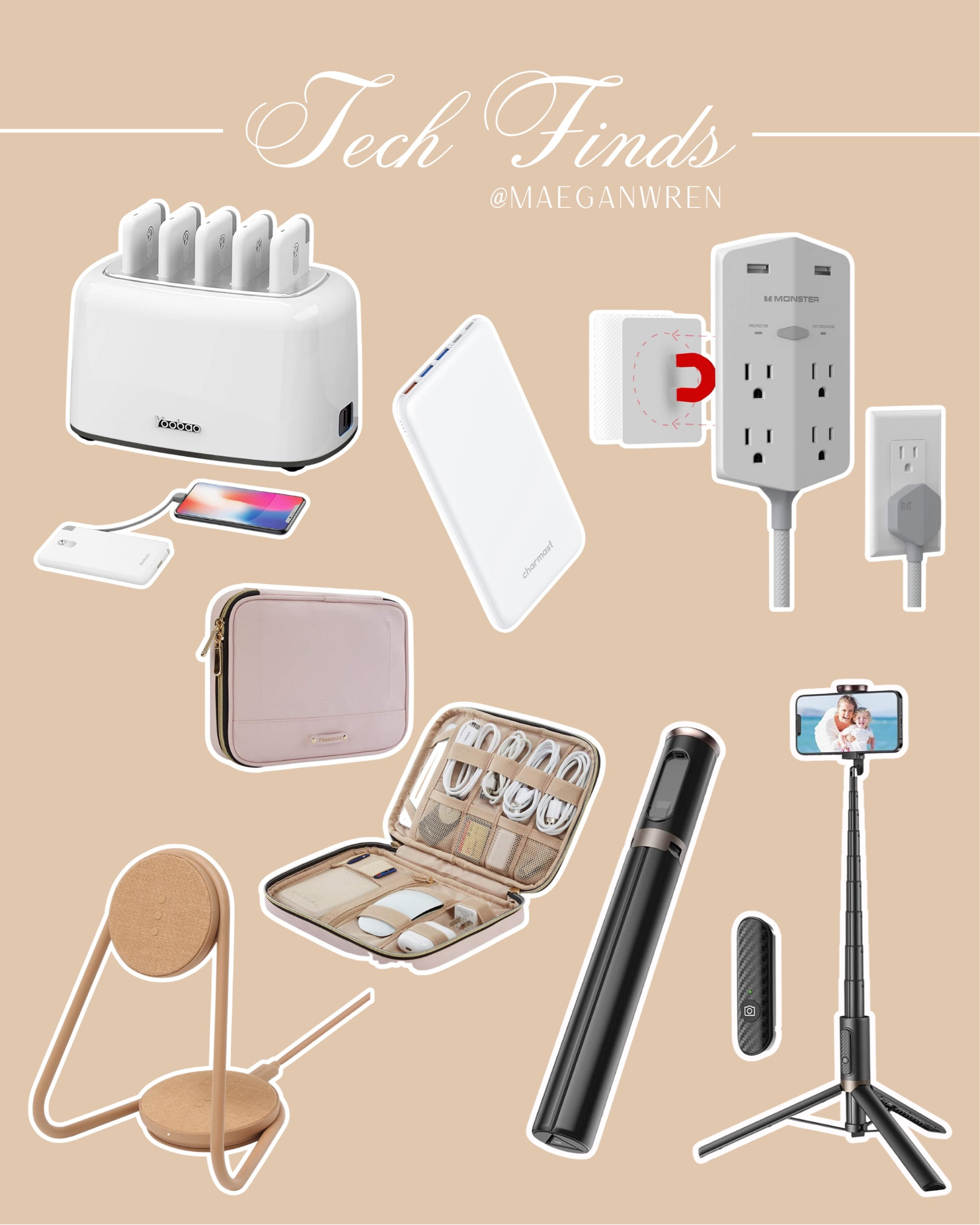 Christmas Holiday Gift Guide / TECH FINDS

Charging station, surge protector, portable phone charger, electronic organizer, cable organizer, wireless charging, tripod, compact, travel friendly, affordable, cyber deal, iPhone, android

#LTKSeasonal #LTKGiftGuide #LTKHoliday